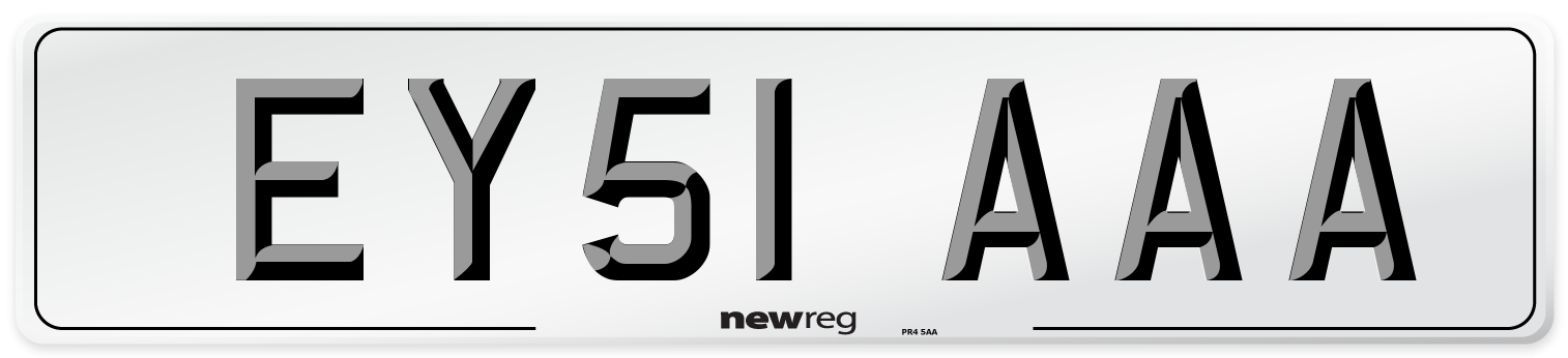 EY51 AAA Number Plate from New Reg